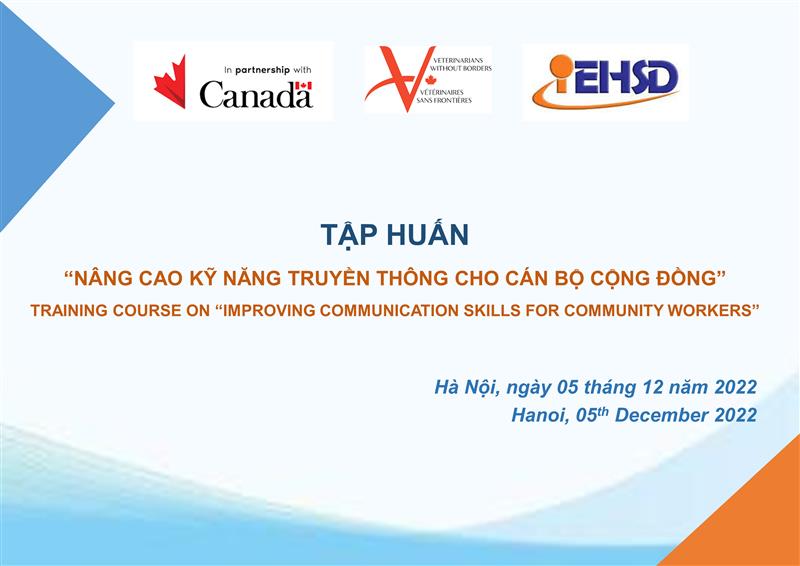 Training course on Improving communication skills for community workers